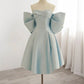 Robe de soirée en satin bleu à col en cœur, robe de bal, robe de soirée, robe de soirée nv1854