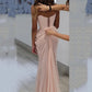 Trägerloses A-Linien-Ballkleid im Meerjungfrauen-Stil in Rosa, Abend- und Ballkleid nv1743