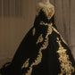 NiceVestidos – Vintage-Kleid, golden, hervorragend, erstklassig, hinreißend, handbestickt, mit vielen Perlen besetzt, romantische Fantasie, Barockzeit, prächtiges Hochzeitskleid, Ballkleid NV5854