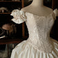 Robe de soirée longue en satin blanc ivoire à volants floraux, élégante et magnifique, robe de mariée nv4441