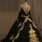 NiceVestidos – Vintage-Kleid, golden, hervorragend, erstklassig, hinreißend, handbestickt, mit vielen Perlen besetzt, romantische Fantasie, Barockzeit, prächtiges Hochzeitskleid, Ballkleid NV5854