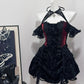 Rot Schwarz Vintage Elegante Zarte Spitze Kurzes Homecoming Kleid Ballkleid Abendkleid Geburtstagsparty Kleid Ballkleid nv4052