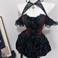 Rot Schwarz Vintage Elegante Zarte Spitze Kurzes Homecoming Kleid Ballkleid Abendkleid Geburtstagsparty Kleid Ballkleid nv4052