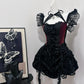 Rot Schwarz Vintage Elegante Zarte Spitze Kurzes Homecoming Kleid Ballkleid Abendkleid Geburtstagsparty Kleid Ballkleid nv4052