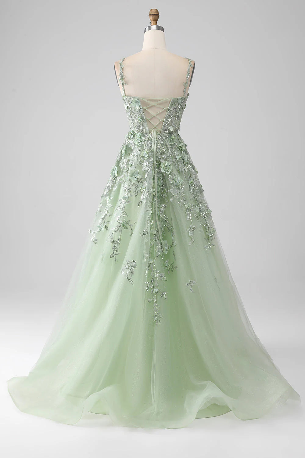 Robe de bal longue en forme de A avec corset appliqué Sage nv1595