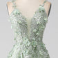 Robe de bal longue en forme de A avec corset appliqué Sage nv1595