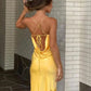 Gelbes elegantes, bezauberndes Meerjungfrau-Spitzen-Ballkleid mit langem, figurbetontem Abendkleid und Partykleid nv1783