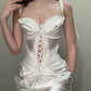 Robe de soirée longue blanche élégante vintage pour anniversaire, bal de promo, nv4773