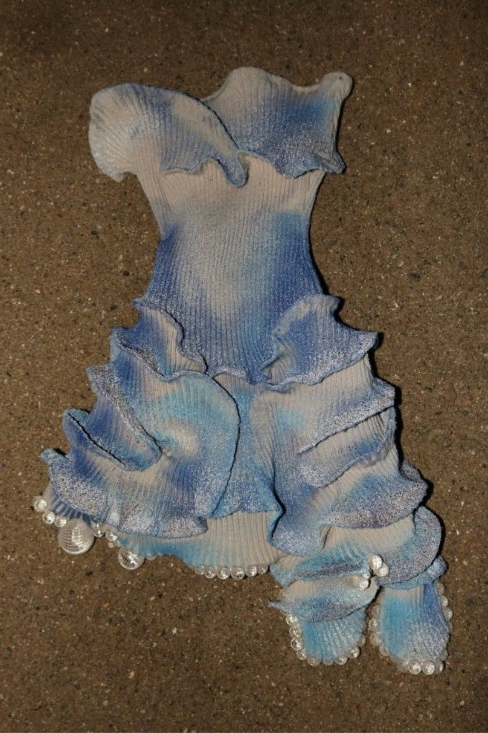 Blaues, modisches, kurzes Mini-Heimkehrkleid mit Farbverlauf, Feenkleid, nv5196