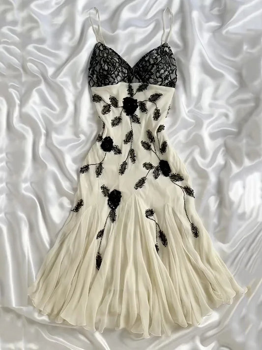 Ivory White Shiny Fashion Exquisite Beaded Lace Spaghetti Straps Long Chiffon Ball Gown Evening Dress Party Dress nv3576