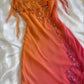 Orange gorgeous spaghetti strap beaded charming vintage prom dress evening gown homecoming dress sexy party dress nv3274