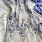 Robe de soirée longue en mousseline de soie, élégante et violette, avec perles exquises, nv3565
