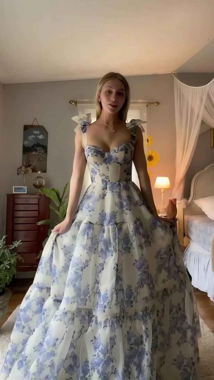 Wunderschönes, florales Chiffon-elegantes langes Ballkleid, Abendkleid, Partykleid, NV37