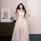Sweetheart Lace Tiered Tulle Bridal Gown, Sheer Corset Wedding Dress  NV7296