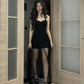 Schwarzes Tube-Top, sexy, langes Ballkleid, Abendkleid, Partykleid, NV2182