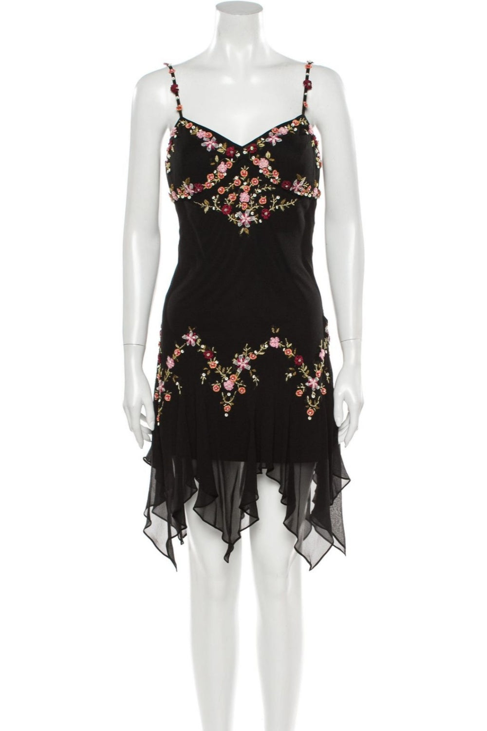 NiceVestidos - Robe de soirée courte/mi-longue à imprimé floral noir nv5461