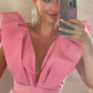 Rosa, modisches, schickes Homecoming-Kleid mit tiefem V-Ausschnitt, Partykleid nv2124