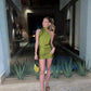Grünes rückenfreies Mini-Heimkehrkleid, Ballkleid, Cocktailkleid, NV1810