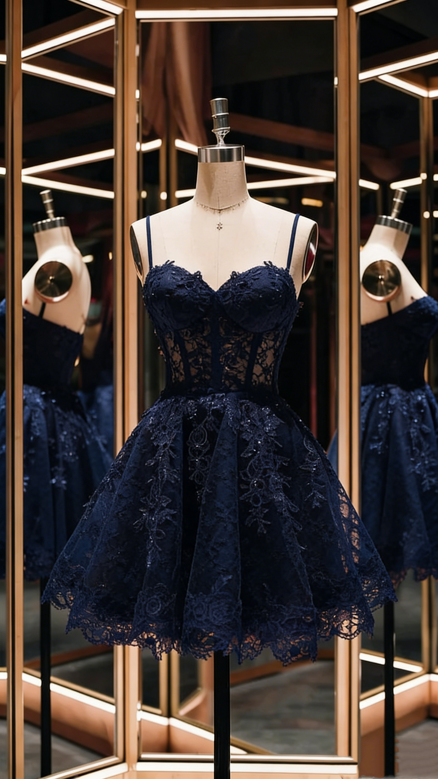 Robe courte en tulle à fines bretelles et application de dentelle rouge, idéale pour la rentrée scolaire ou une fête d'anniversaire (Nv4932)