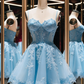 Robe courte en tulle à fines bretelles et application de dentelle rouge, idéale pour la rentrée scolaire ou une fête d'anniversaire (Nv4932)
