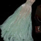 Pink Green Shiny Sequin Spaghetti Straps Fashion Elegant Long Tulle Ball Gown Evening Dress nv3125