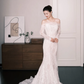 Vintage Lace Mermaid Wedding Dress Off The Shoulder Long Sleeve Bridal Gown  NV7246