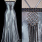 Robe de soirée élégante et raffinée en satin, longue, avec perles et pierres précieuses, longueur au sol, robe de bal, robe d'anniversaire, robe de bal, nv3949