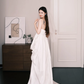 Sweetheart Strapless Bridal Gown, High Waist Draped Flowy Wedding Dress  NV7261