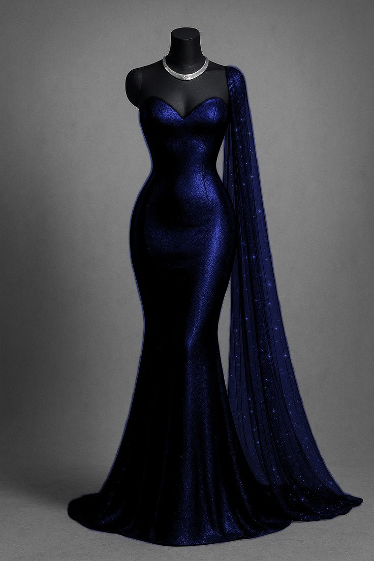 Lila herzförmiger Ausschnitt, glänzender Satin, bodenlang, Meerjungfrau, eng anliegend, langes Ballkleid, Abendkleid, NV5123