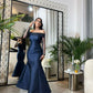 Dark blue simple elegant shiny long prom dress evening gown party dress nv2471