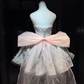 Silver Glitter Strapless Mini Homecoming Dress Tube Neck Beaded Tassel Puffy Skirt Large Pink 3D Bow Back Short Formal Gown  NV6932