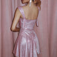 Robe de cocktail courte rose brillante et sexy à paillettes, tenue de soirée, nv3997