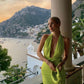 Robe de soirée courte sexy vert fruit nv1831
