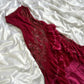 NiceVestidos - Robe en velours Robe de fée exquise robe vintage rouge perlée, robe élégante, idées de tenues rouges #vêtements #robe #rouge #vintage NV5677