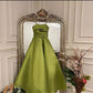 Robe de soirée mi-longue en satin à bretelles spaghetti verte/rouge/violet/bleue nv3206