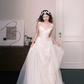 Sweetheart Strapless Sparkly Tulle Mermaid Bridal Gown with Ruffle Overlay  NV7359