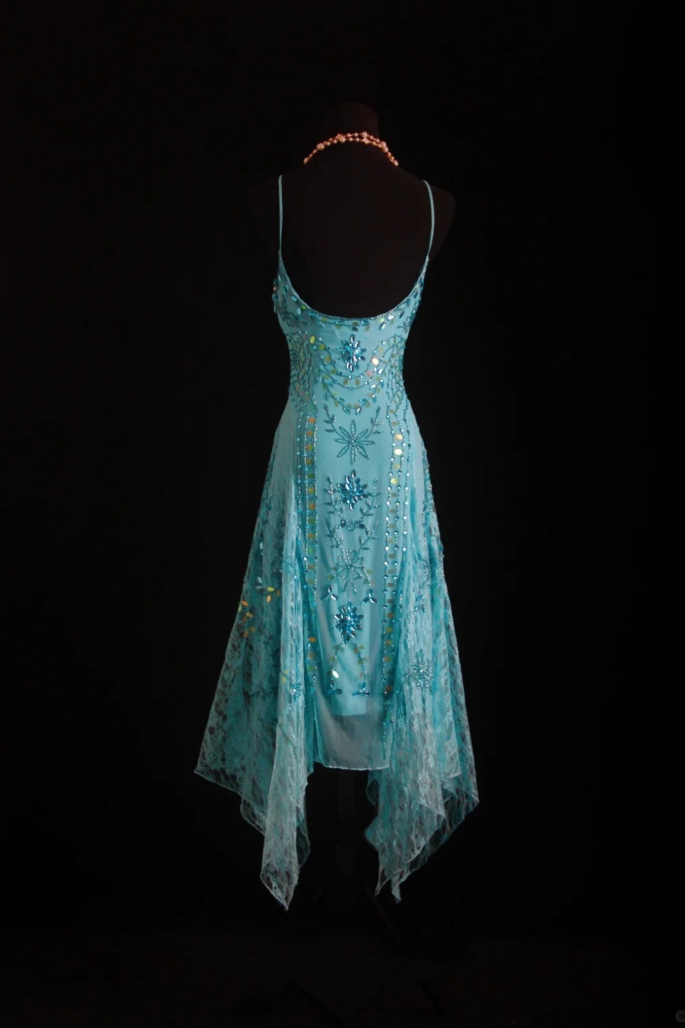 NiceVestidos – Blingbling, elegantes, märchenhaftes, türkisfarbenes Ballkleid mit Perlen, NV5789