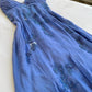Blau/Lila/Burgund Mode Elegant Spaghetti Strap Applique Fee Lange Chiffon Ballkleid Abendkleid Partykleid nv3775