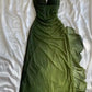 Burgunderrotes, glänzendes, modisches Sling-Kleid aus Tüll mit Farbverlauf, langes Ballkleid, Abendkleid, Partykleid, NV3575