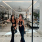 Black fashion unique gem sexy hollow long satin prom dress evening gown party dress nv3443