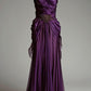 Robe de soirée longue en tulle violet, magnifique et élégante, robe de demoiselle d'honneur, robe de mariée simple, nv3677