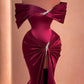 Robe de soirée longue en satin violet, élégante et exquise, perlée, longueur au sol, robe de bal traînante, robe de soirée nv2851