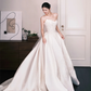 Sweetheart Strapless Satin Wedding Ball Gown, Lace Embroidery Bridal Dress  NV7328