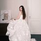 Sweetheart Strapless Boned Tulle Wedding Dress with 3D Flower Appliques  NV7373