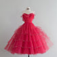 NiceVestidos - Robe de bal longue en tulle rose nv5477