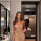 Champagner Fashion Bodycon Abendkleid Ballkleid Partykleid nv1866