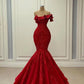 Red Shiny Elegant Long Mermaid Slim Sequined Ball Gown Formal Evening Dress Party Dress nv3472