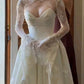 NiceVestidos - Robe de mariée longue blanche en dentelle à manches longues NV5837