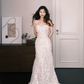 3D Floral Tulle Mermaid Wedding Dress Strapless Bridal Gown  NV7311