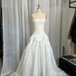Robe de soirée longue en tulle et dentelle blanche élégante nv2816